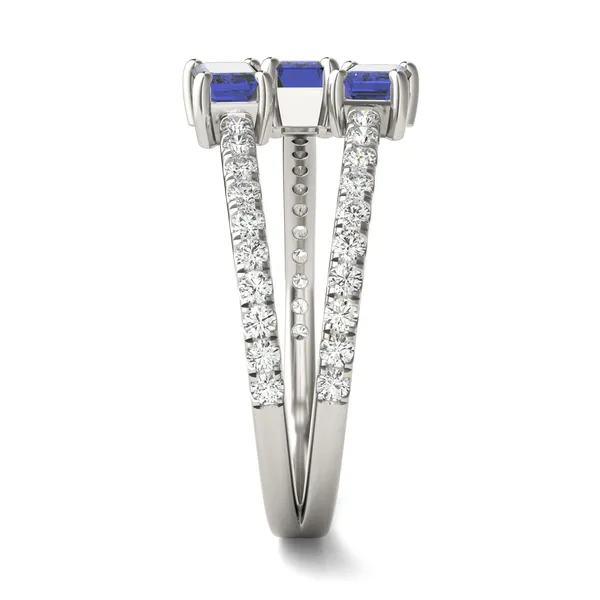 Sapphire Tipped Emerald Rea Ring