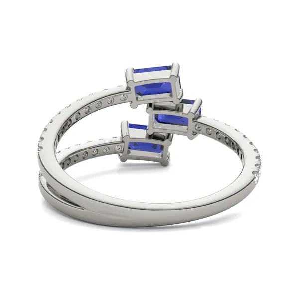 Sapphire Tipped Emerald Rea Ring
