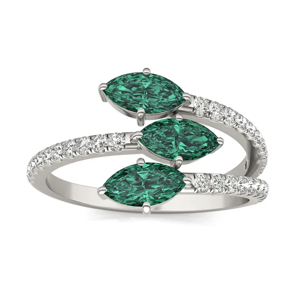 Emerald Tipped Marquise Rea Ring