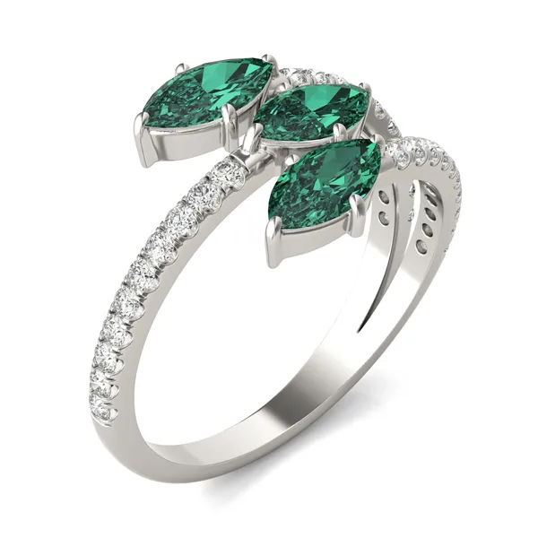Emerald Tipped Marquise Rea Ring