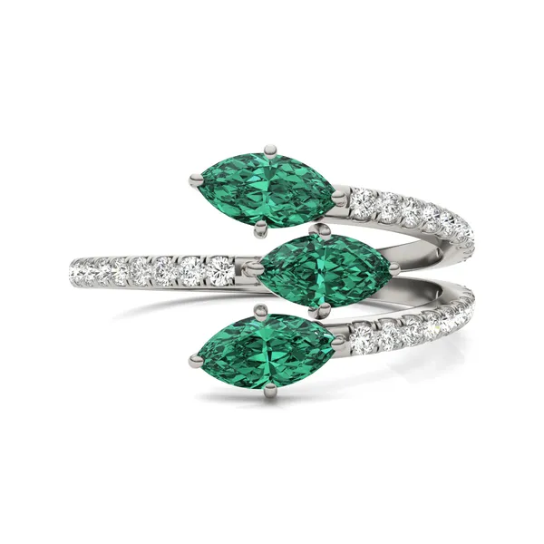 Emerald Tipped Marquise Rea Ring