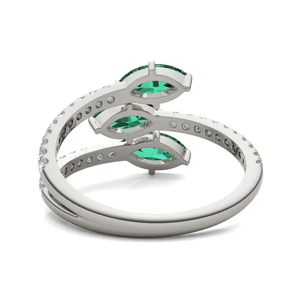 Emerald Tipped Marquise Rea Ring