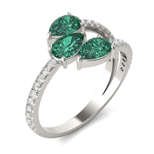Emerald Tipped Pear Rea Ring
