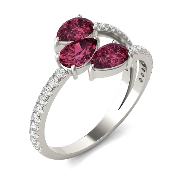 Ruby Tipped Pear Rea Ring
