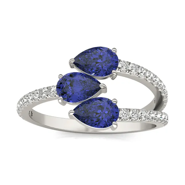 Sapphire Tipped Pear Rea Ring