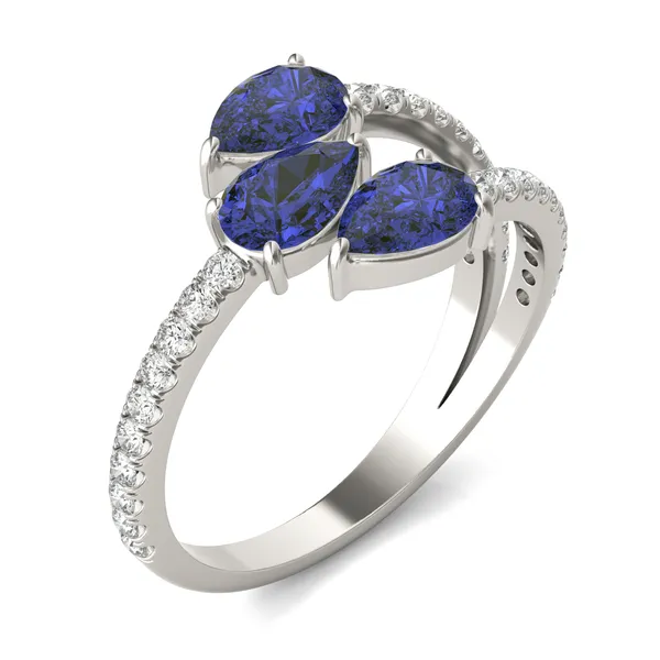 Sapphire Tipped Pear Rea Ring
