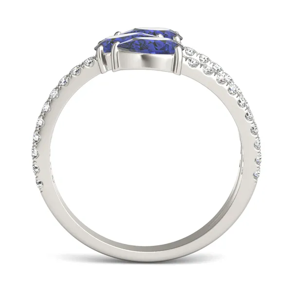 Sapphire Tipped Pear Rea Ring