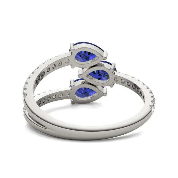 Sapphire Tipped Pear Rea Ring