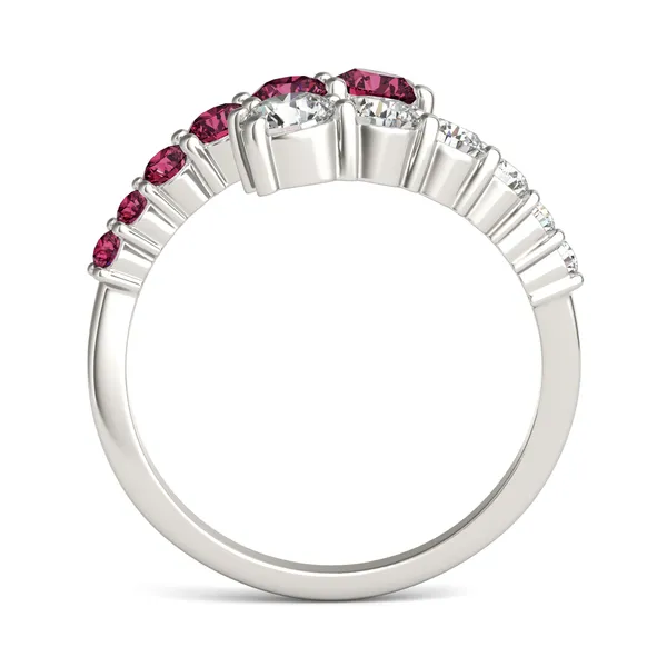 Graduated Open Wrap Ruby Ring