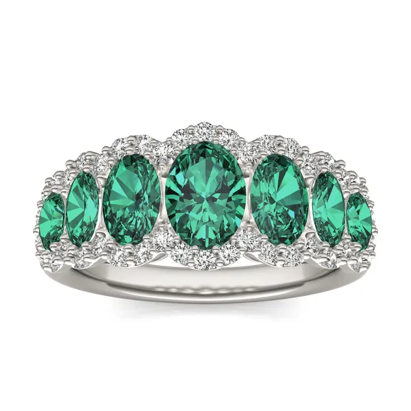 Emerald Josephine Accented Ring