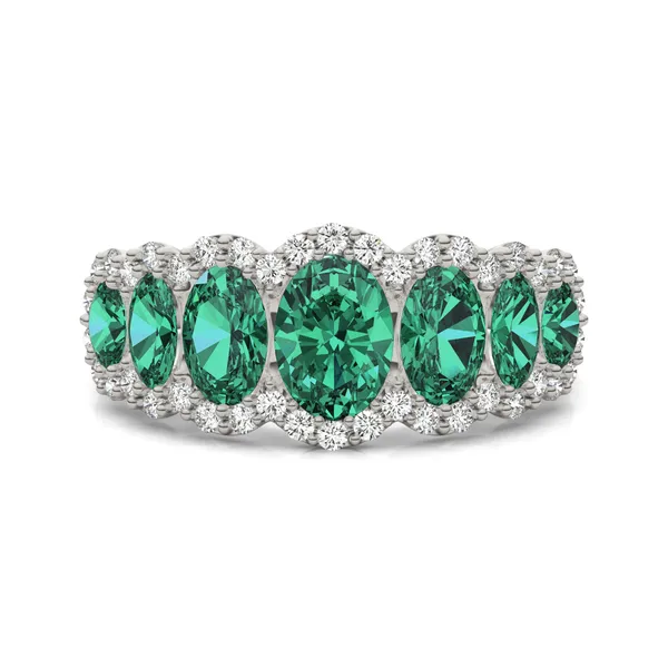 Emerald Josephine Accented Ring