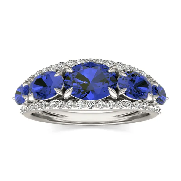 Sapphire Victoria Accented Ring