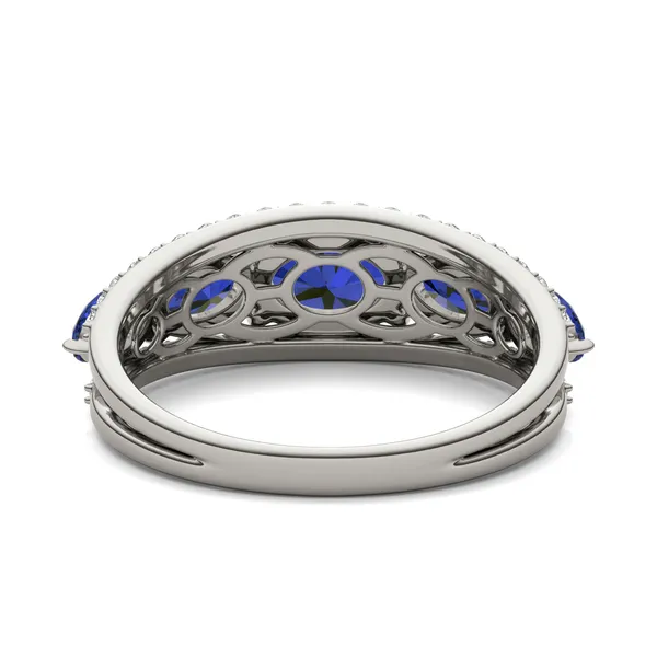 Sapphire Victoria Accented Ring