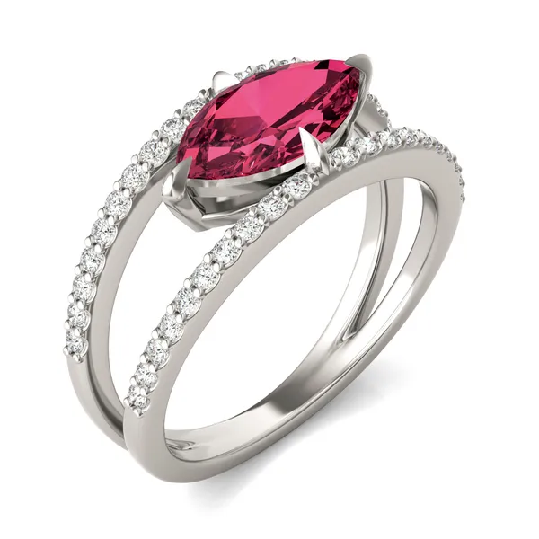 Marquise Split Shank Ruby Ring