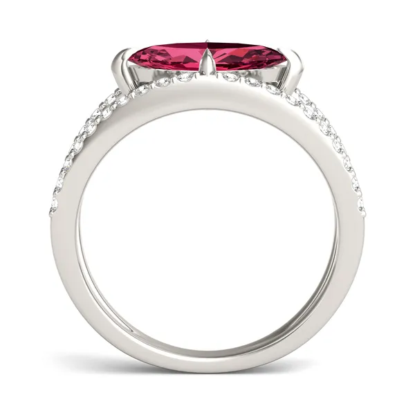 Marquise Split Shank Ruby Ring