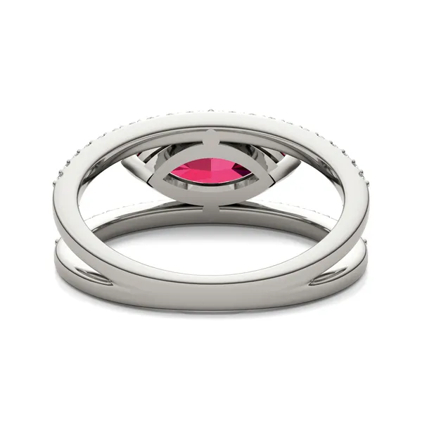 Marquise Split Shank Ruby Ring