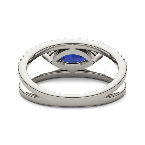 Marquise Split Shank Sapphire Ring