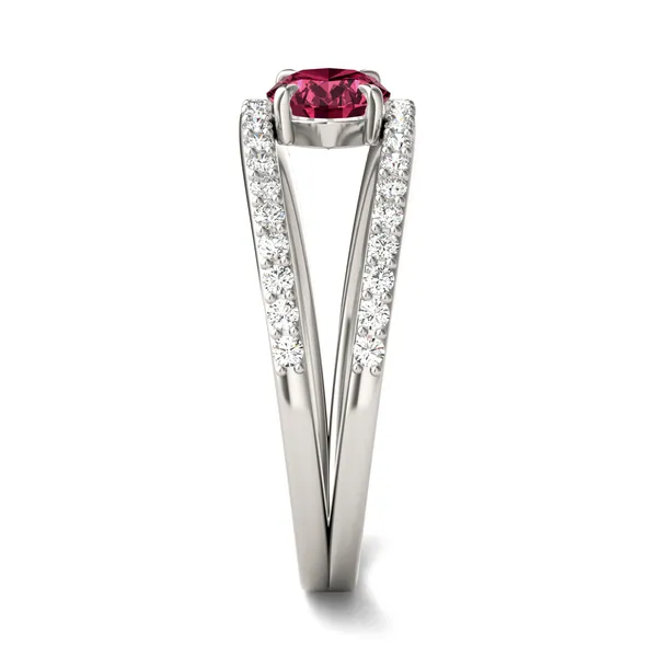 Oval Split Shank Ruby Ring