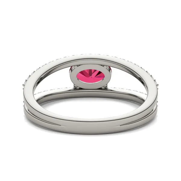 Oval Split Shank Ruby Ring
