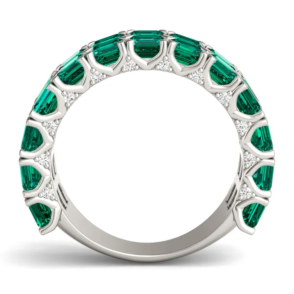 Emerald Double Row Voyager Ring