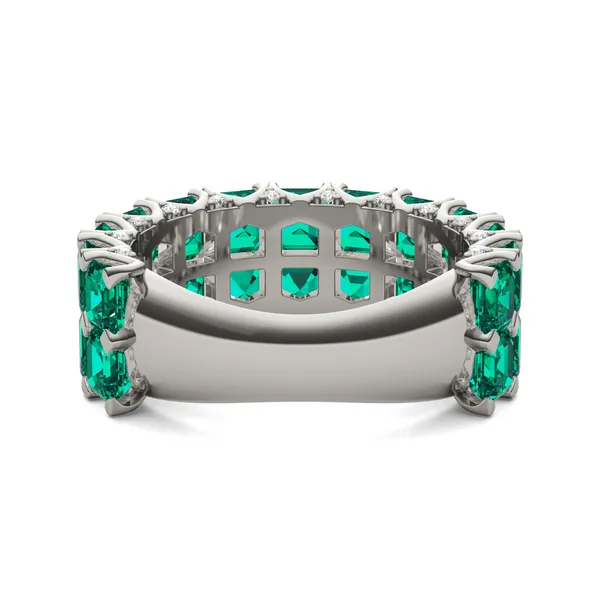 Emerald Double Row Voyager Ring