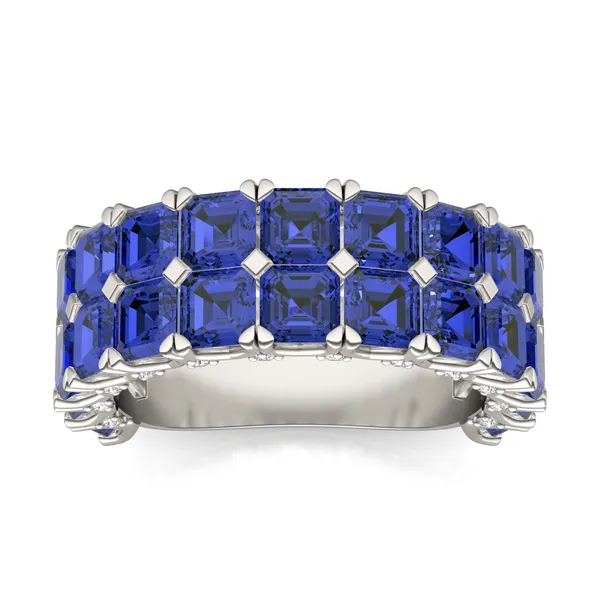 Sapphire Double Row Voyager Ring