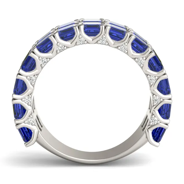 Sapphire Double Row Voyager Ring