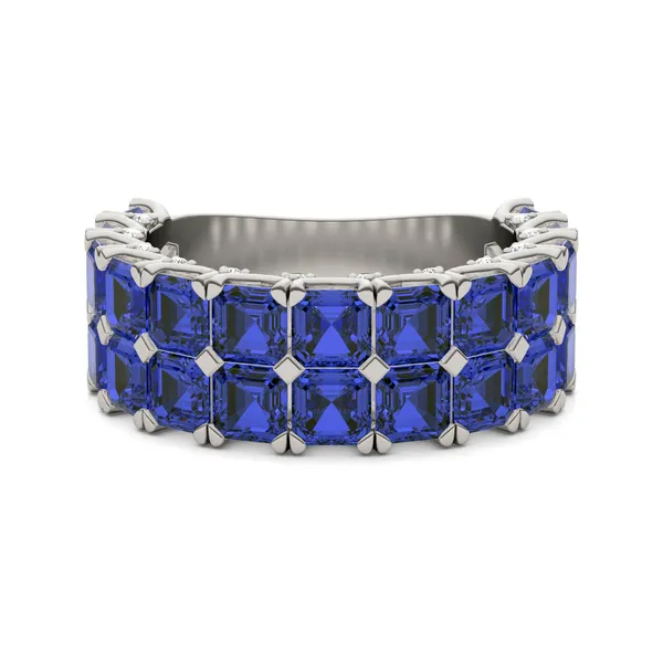 Sapphire Double Row Voyager Ring