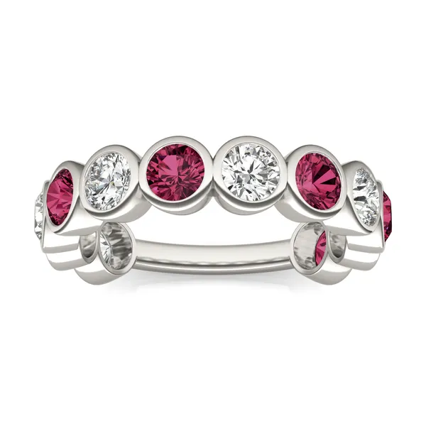 Ruby Alternating Bezel Ring