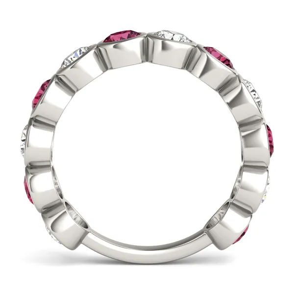 Ruby Alternating Bezel Ring