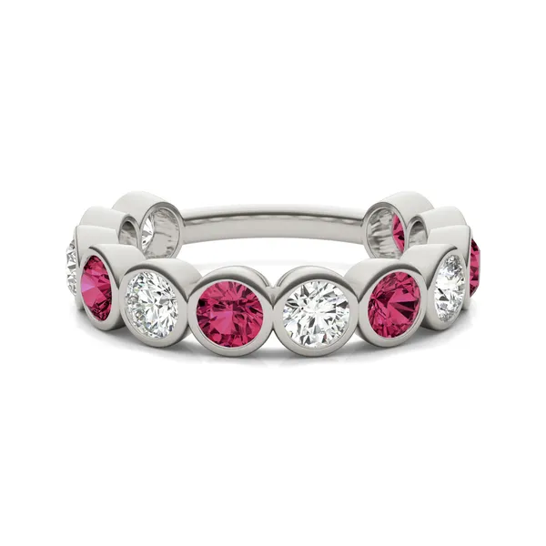 Ruby Alternating Bezel Ring