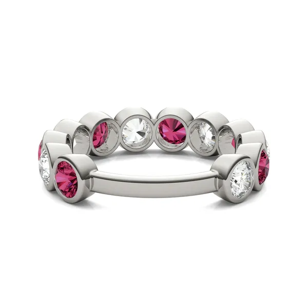 Ruby Alternating Bezel Ring