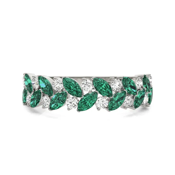 Emerald Genevieve Ring