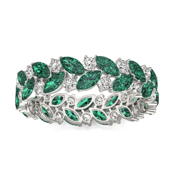 Emerald Genevieve Ring