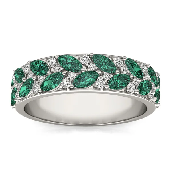 Emerald Genevieve Comfort Fit Ring