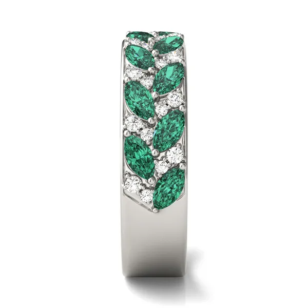 Emerald Genevieve Comfort Fit Ring