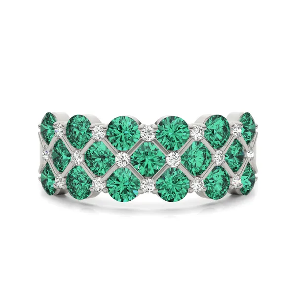 Original Emerald Quilted Ring