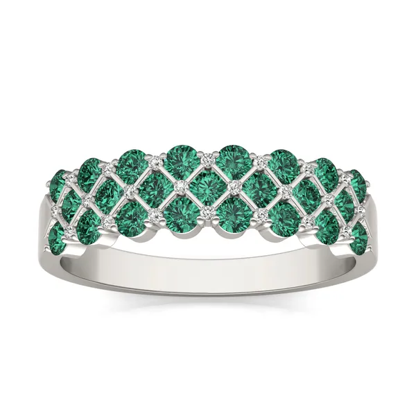 Petite Emerald Quilted Ring