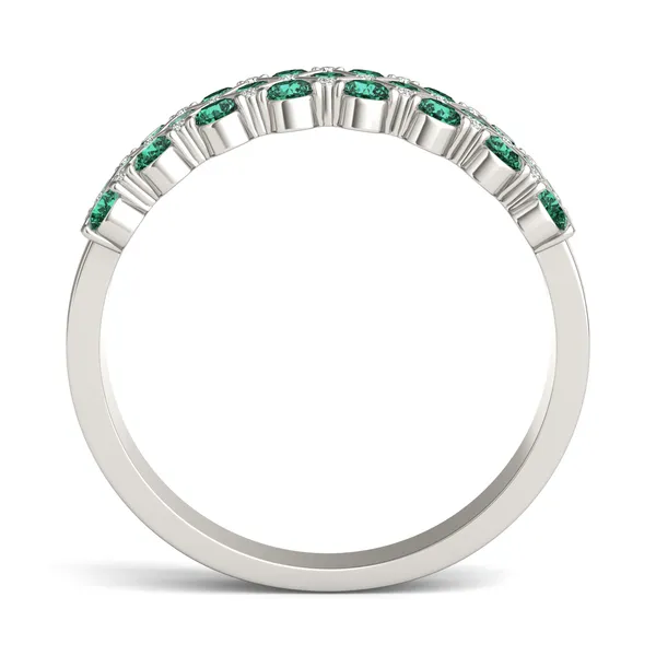 Petite Emerald Quilted Ring