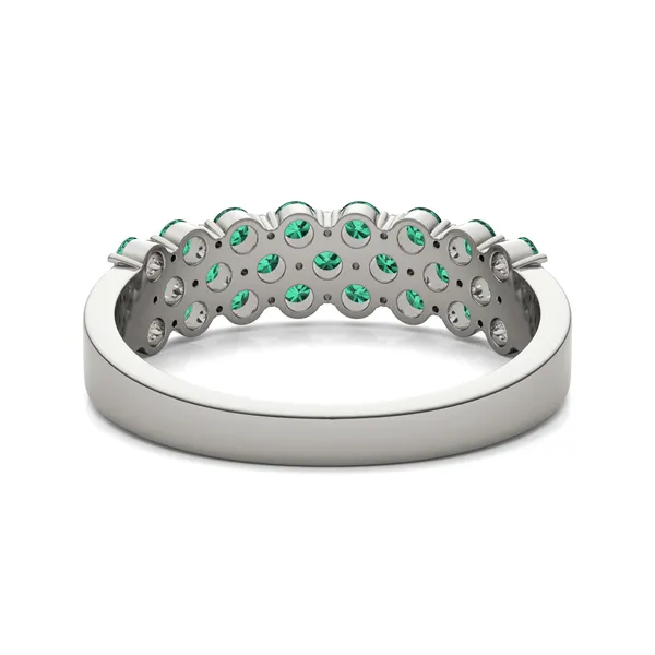 Petite Emerald Quilted Ring