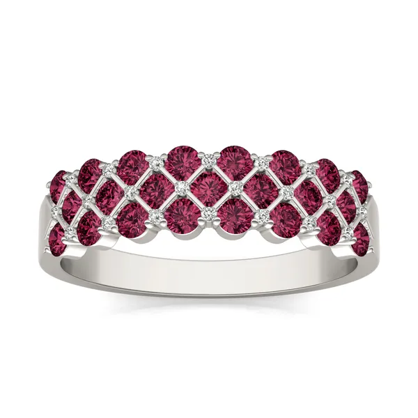 Petite Ruby Quilted Ring