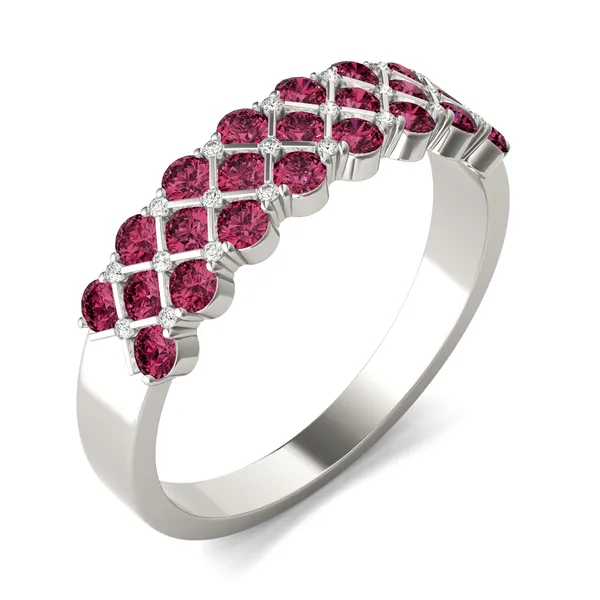 Petite Ruby Quilted Ring