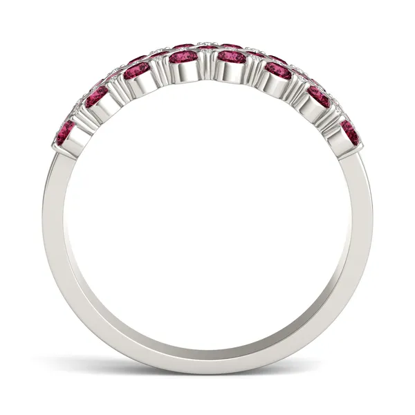 Petite Ruby Quilted Ring