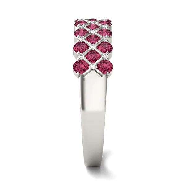 Petite Ruby Quilted Ring