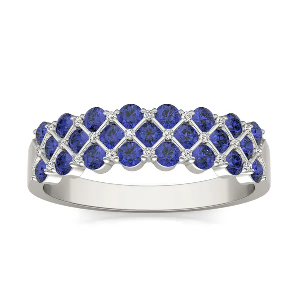 Petite Sapphire Quilted Ring