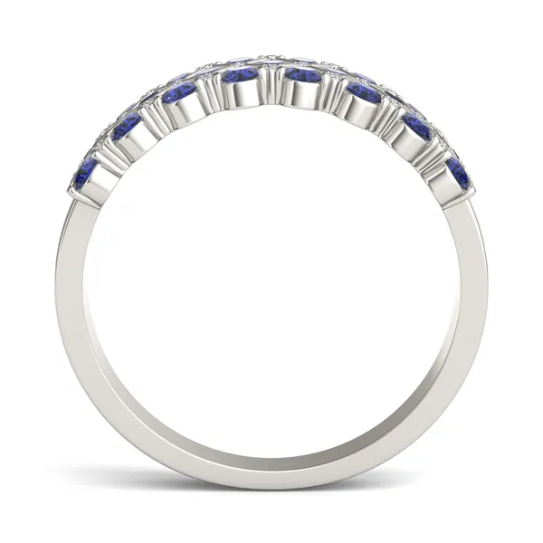 Petite Sapphire Quilted Ring