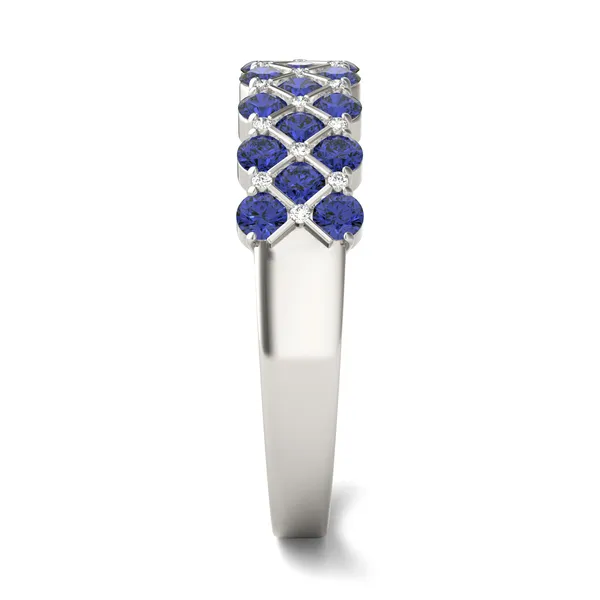 Petite Sapphire Quilted Ring