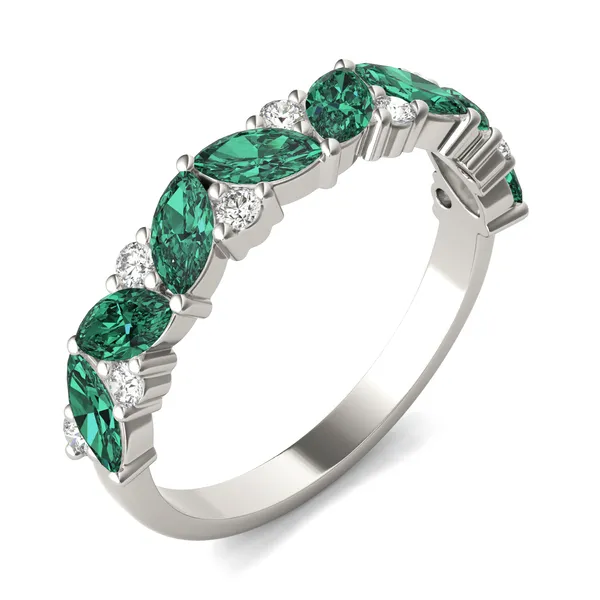 Emerald Alternating Marcella Ring