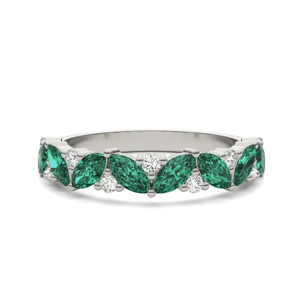 Emerald Alternating Marcella Ring