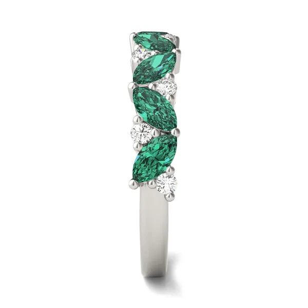 Emerald Alternating Marcella Ring